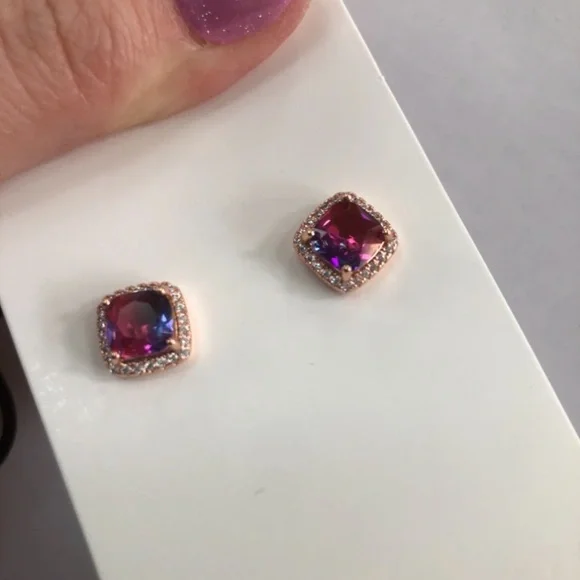 Watermelon tourmaline earrings - Picture 3 of 5